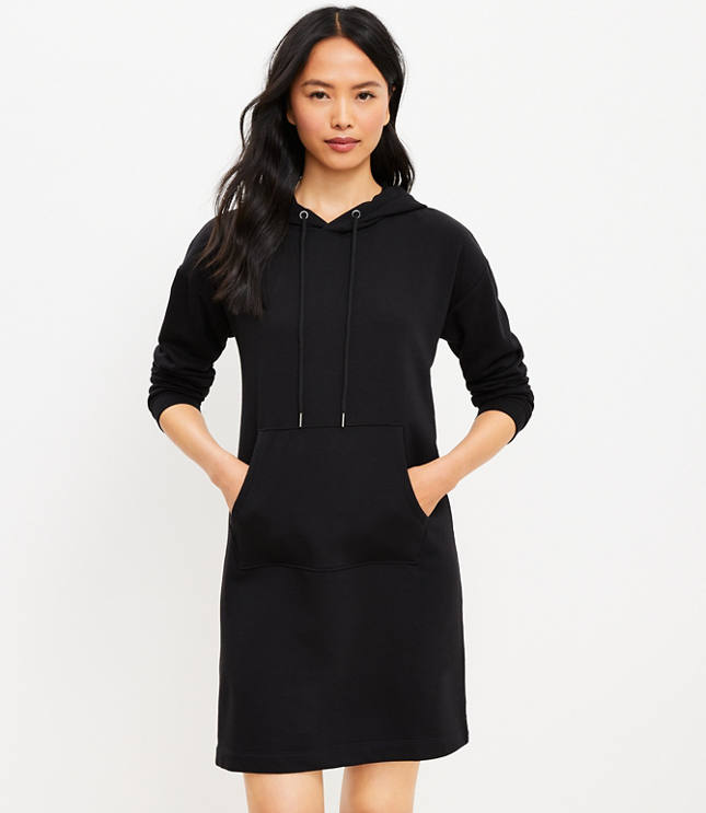 Petite Lou Grey Cozy Cotton Terry Hoodie Dress