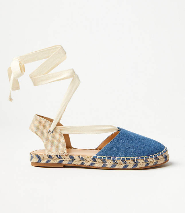 Chambray espadrille wedges deals