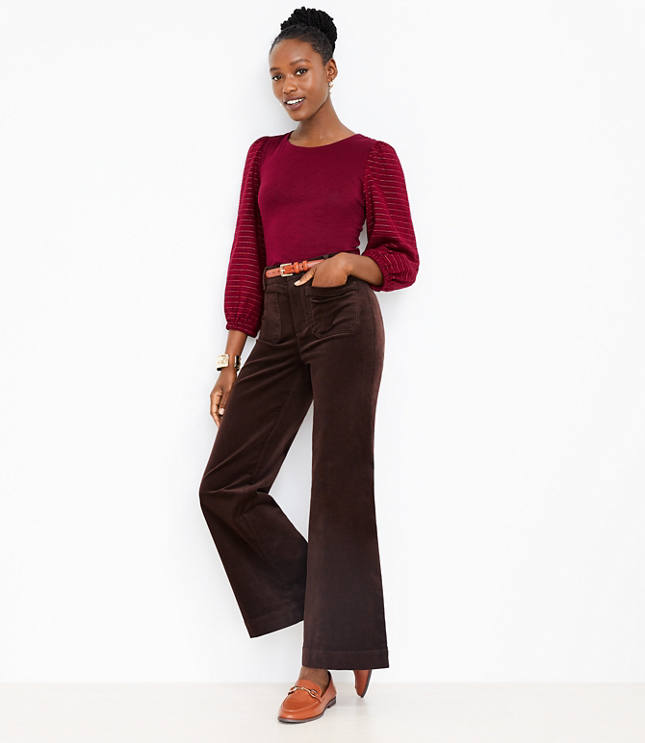 Palmer Wide Leg Pants in Corduroy