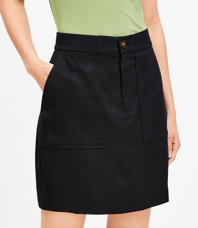 Patch Pocket Mini Shift Skirt