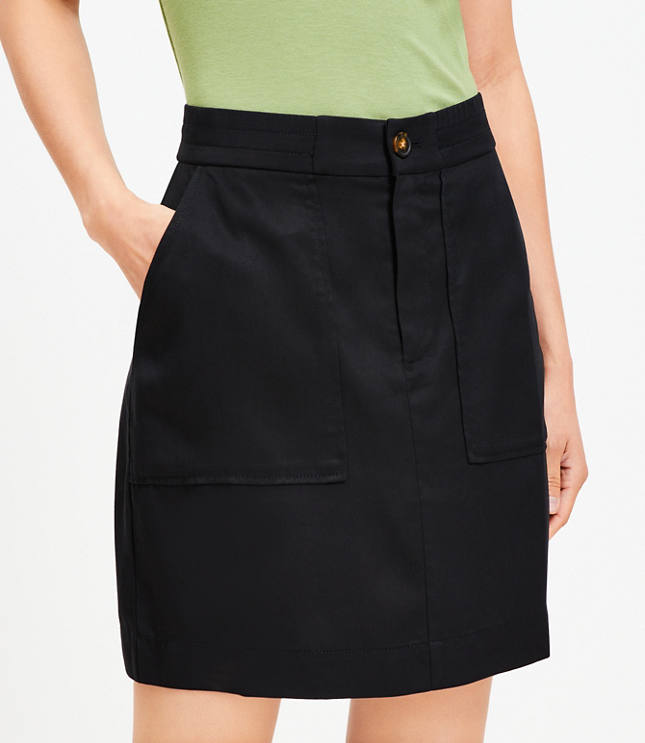 Petite Denim Shift Skirt in Modern Indigo Wash