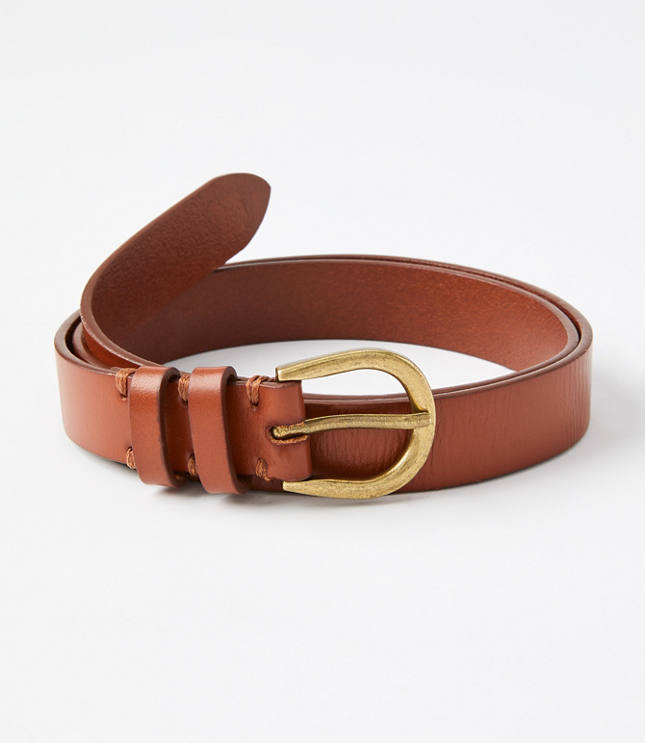 Loft Belt Genuine Leather Women's Suede Sienna Tan Size M Double Layer Belt