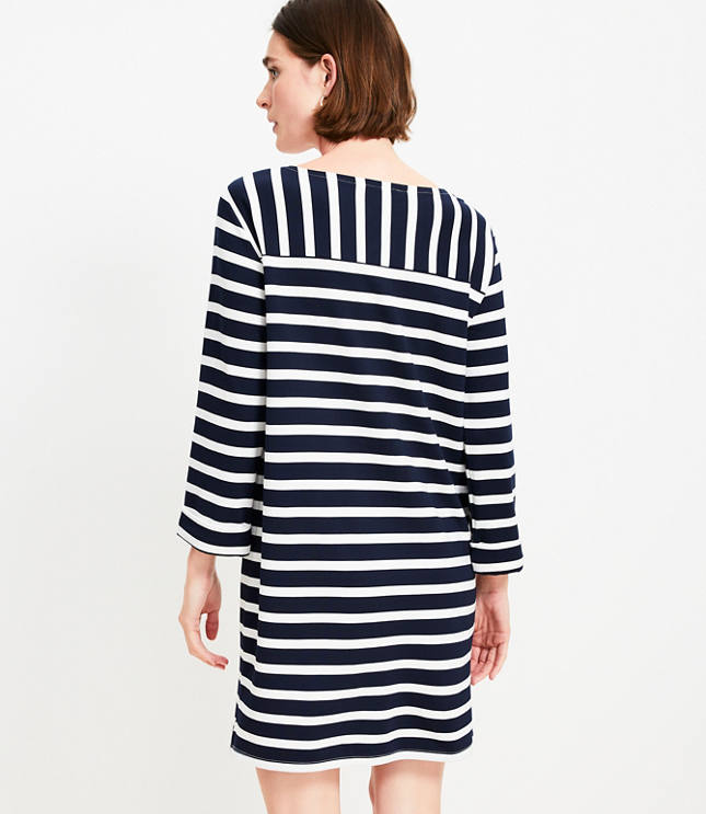 Tall Striped Ponte Mini Dress