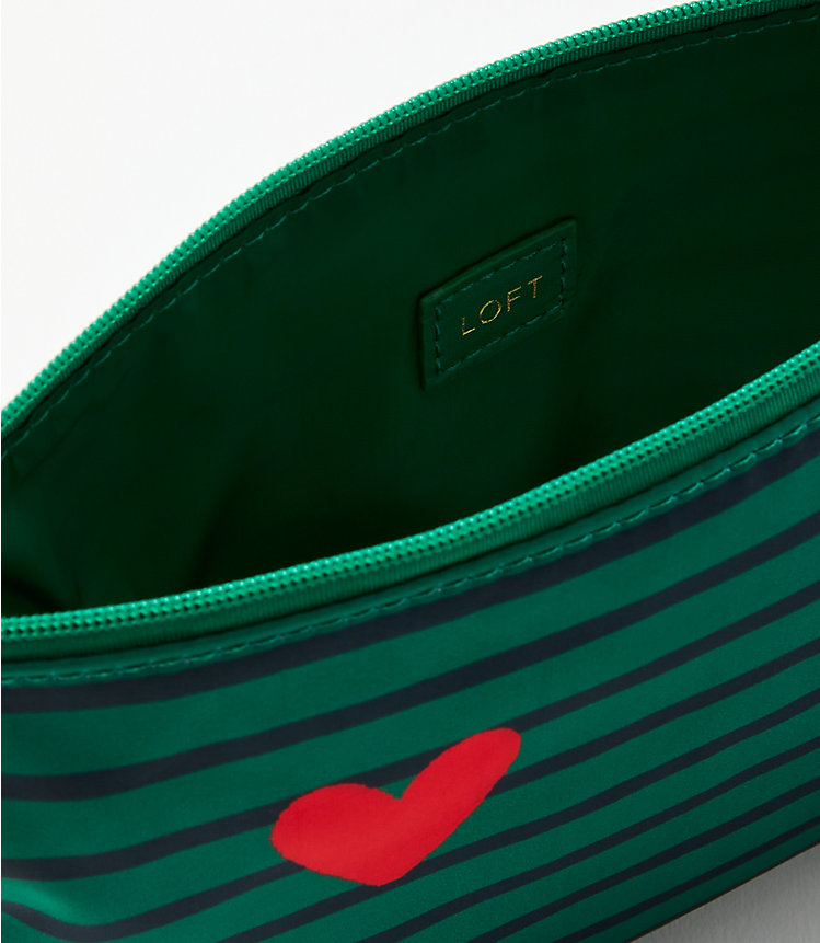 Striped Heart Pouch image number null