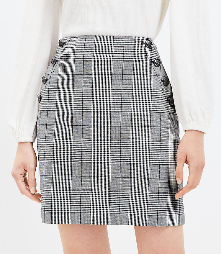 Petite Plaid Mariner Pocket Skirt image number 1