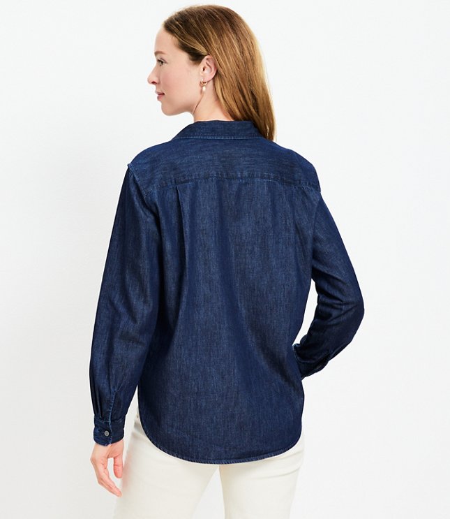 Petite Chambray Relaxed Shirt