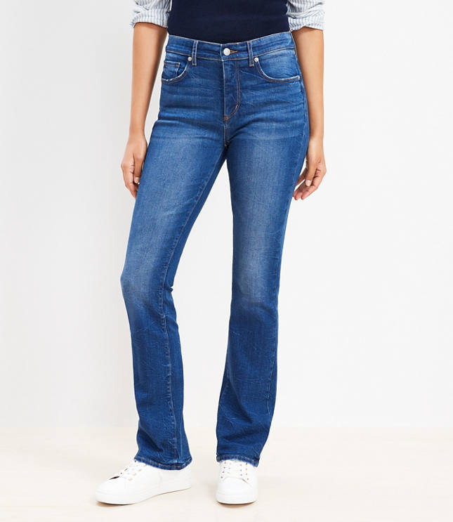 Piper Mid Rise Bootcut Petite Jeans - Dark Wash - Boutique 23