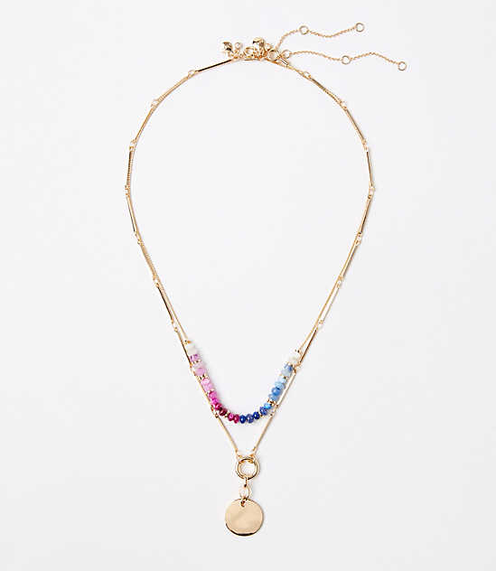 Ombre Coin Layered Necklace