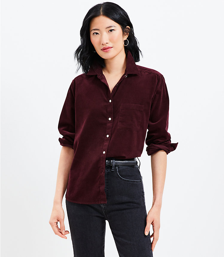 Petite Corduroy Relaxed Everyday Shirt image number 0
