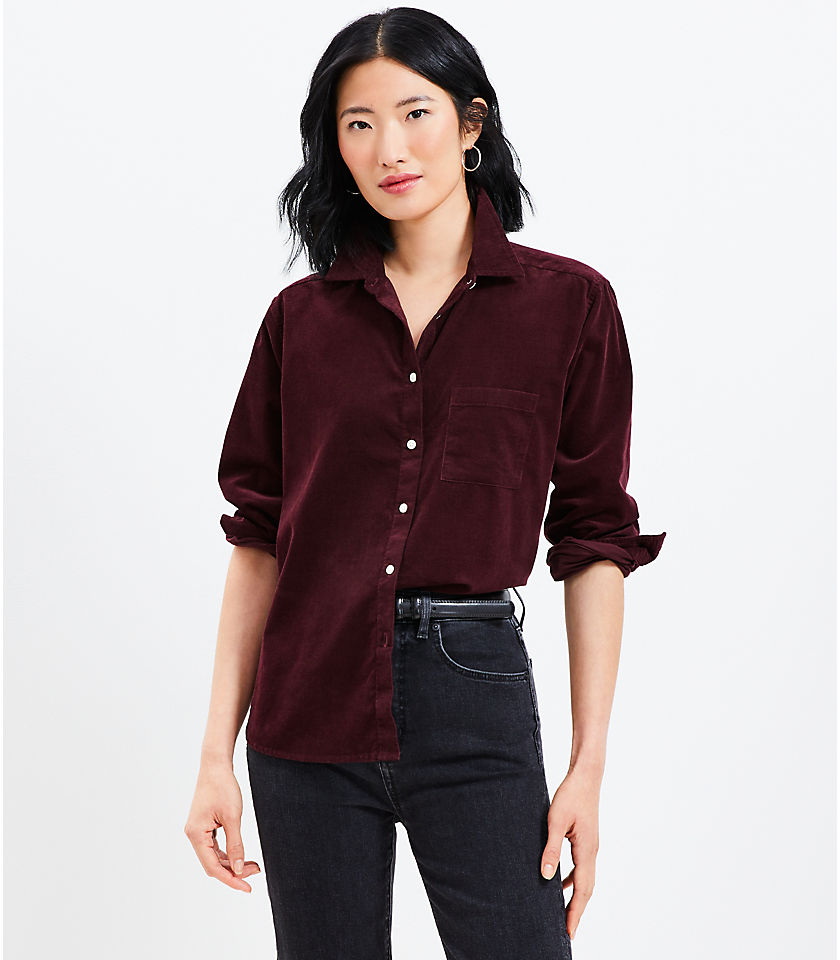 Petite Corduroy Relaxed Everyday Shirt