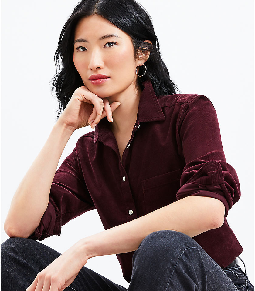 Petite Corduroy Relaxed Everyday Shirt