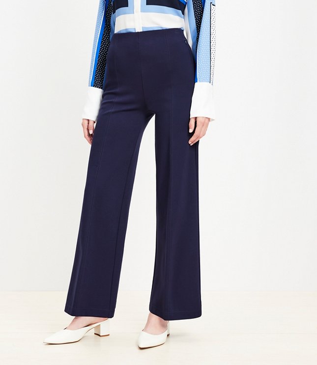 Tall Ponte Wide Leg Pants