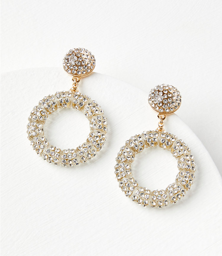 Circle Statement Drop Earrings image number null