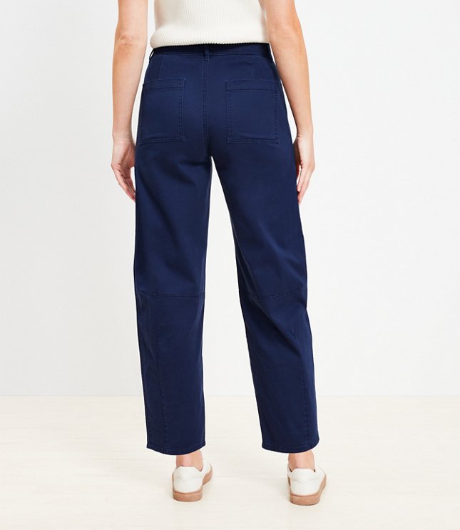 Petite Utility Barrel Pants Twill