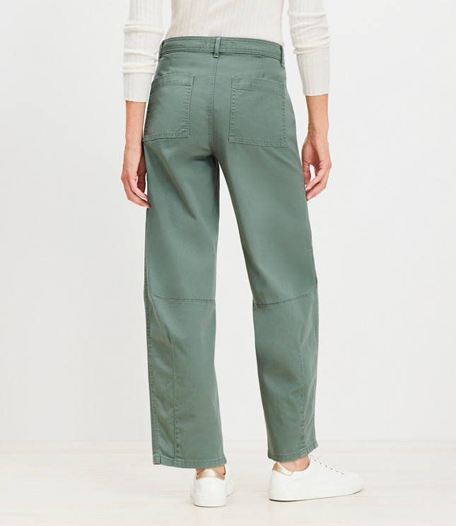 Petite Utility Barrel Pants in Twill