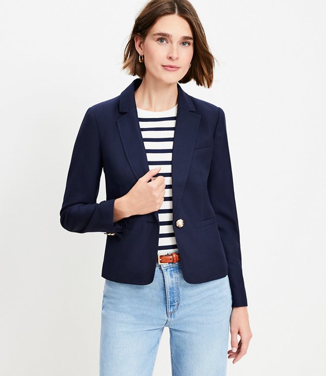 Petite Twill Schoolboy Blazer