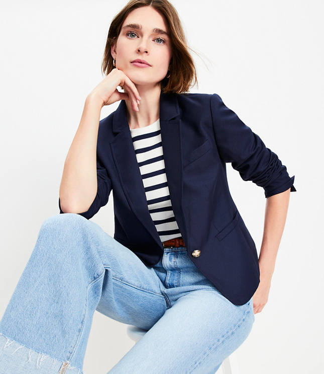 Petite Twill Schoolboy Blazer