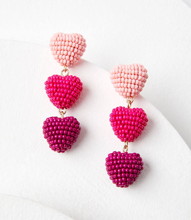 Heart Drop Statement Earrings