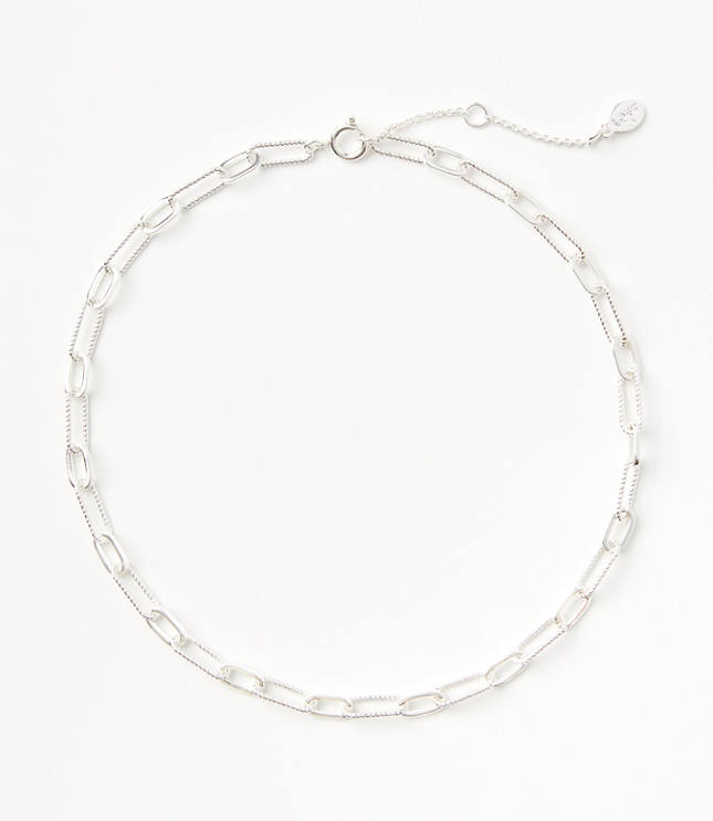 Textured Chain Link Necklace