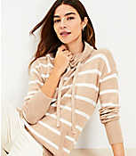 Petite Striped Pocket Cowl Neck Tunic Sweater carousel Product Image 2