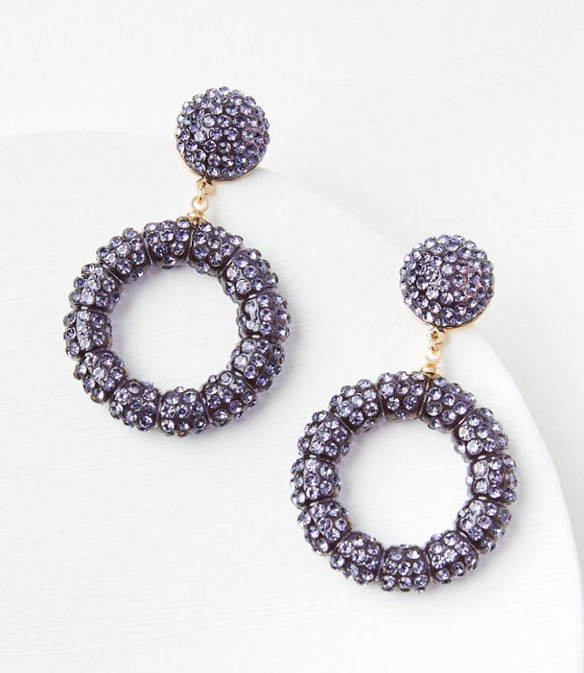 Circle Statement Drop Earrings