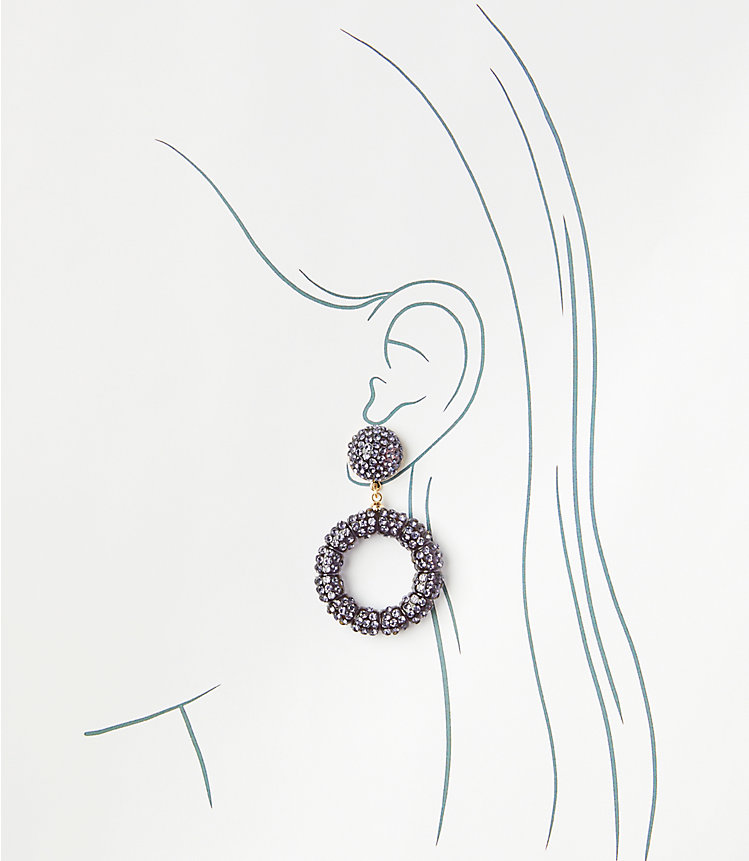 Circle Statement Drop Earrings image number null