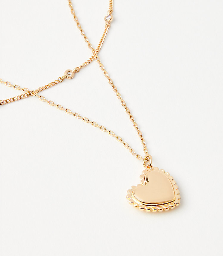 Layered Heart Necklace image number null