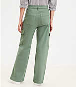 Petite High Rise Wide Leg Utility Jeans in Mountain Rosemary carousel Product Image 3