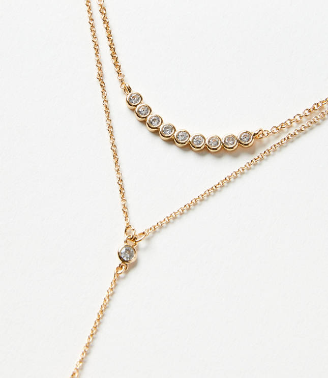 Demi Fine Sparkle Vertical Bar Necklace