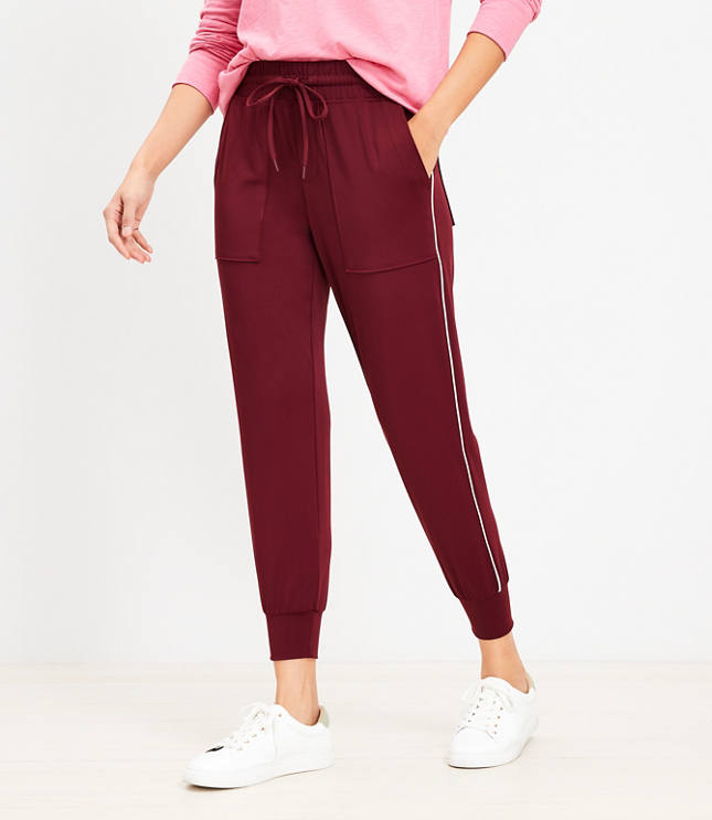 Petite discount red joggers