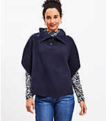 Button Turtleneck Poncho carousel Product Image 1