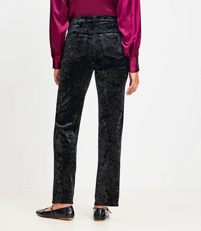 Five Pocket Straight Pants Crushed Velvet