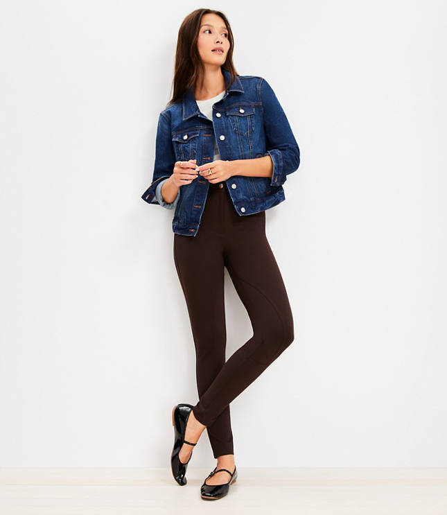 Petite Seamed Ponte Leggings