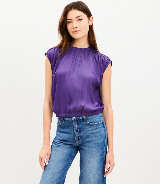 Ribbed Mock Neck Top