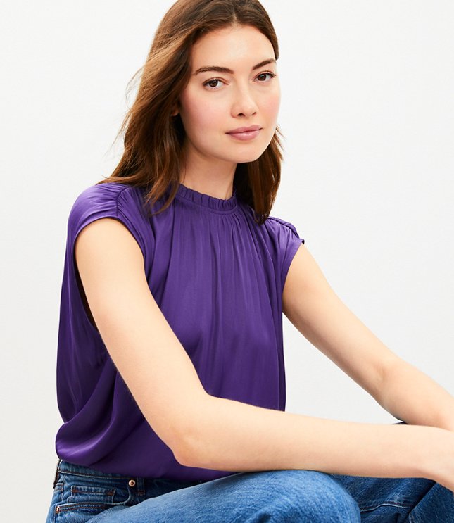 Ribbed Mock Neck Top