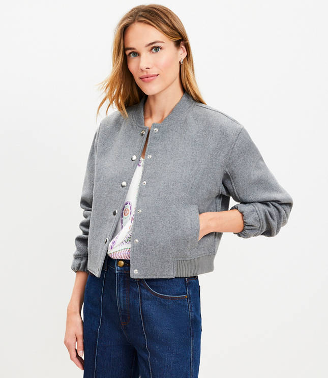 Bomber Jacket - Dove Grey Heather