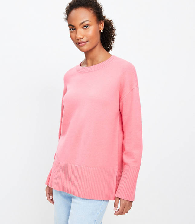 Petite Heathered Modern Tunic Sweater