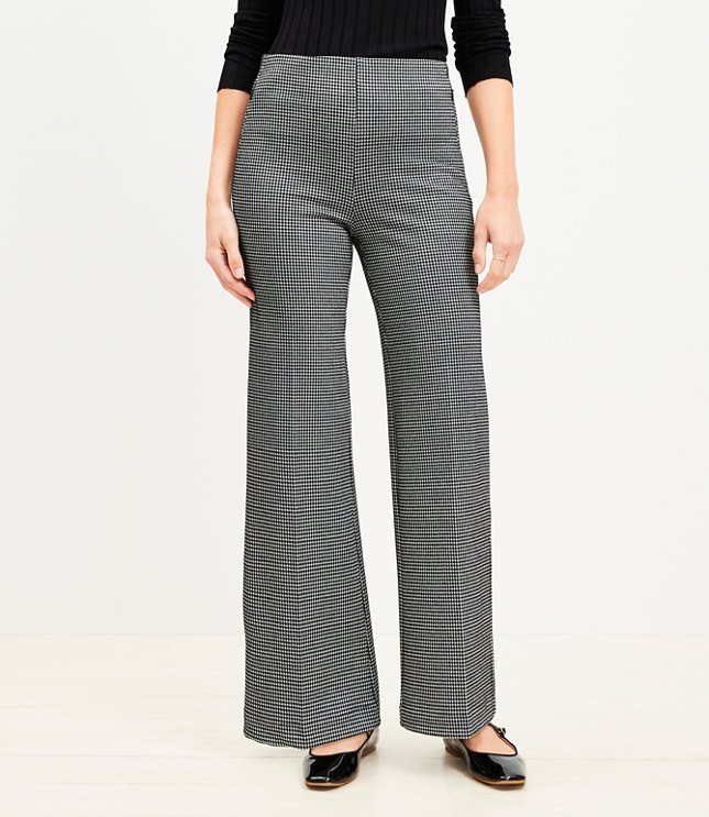 Houndstooth Coated Ponte Leggings