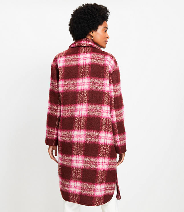 Plaid Boucle Modern Coat