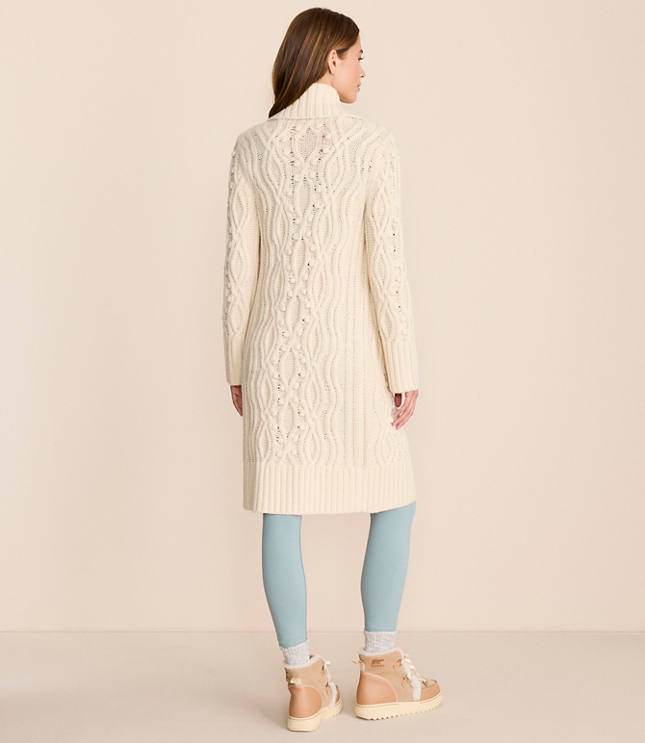 Lou & Grey Cable Maxi Open Cardigan