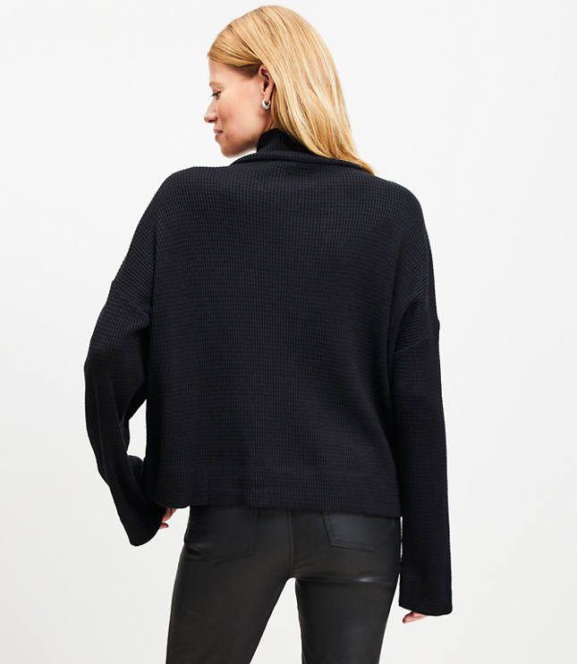 Waffle Relaxed Mock Neck Top - image 3