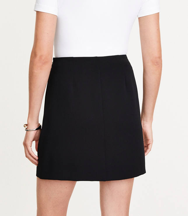 LOFT Versa Crepe Drape Mini Wrap Skirt