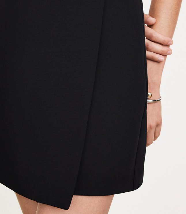 LOFT Versa Crepe Drape Mini Wrap Skirt