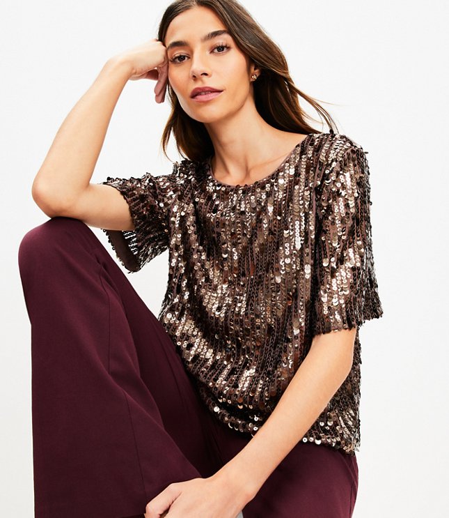 Embellished Bow Cozy Velour Top