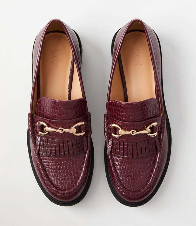 Embossed Lug Loafers