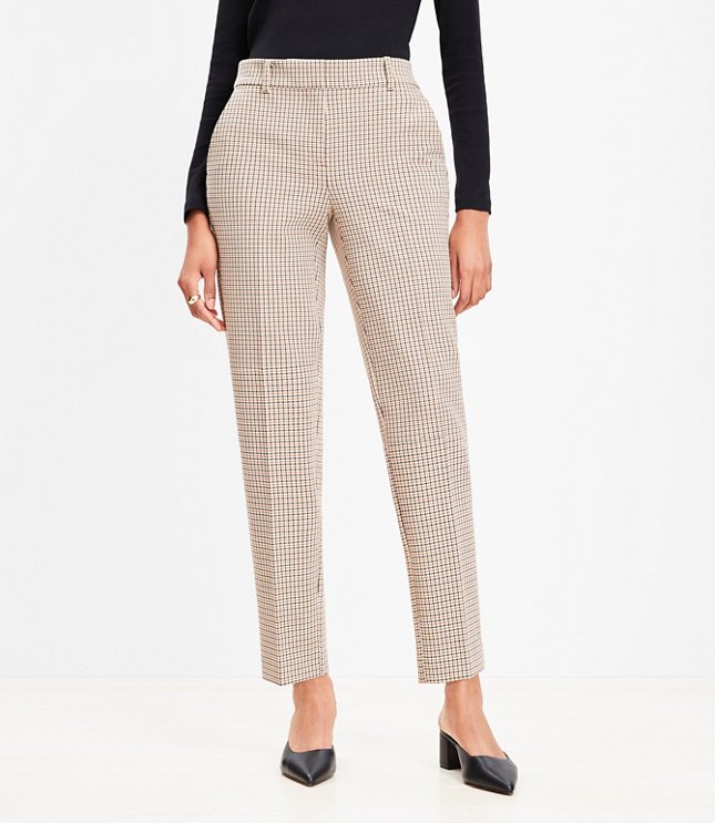 Belted Sutton Kick Crop Pants in Gingham