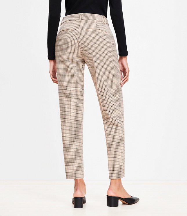 Curvy Riviera Slim Pants Plaid