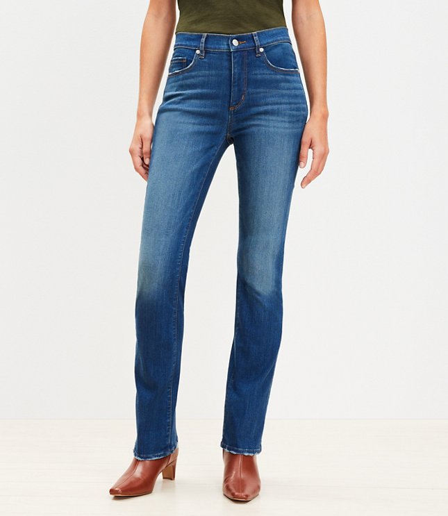 Petite Mid Rise Boot Jeans in Classic Mid Wash