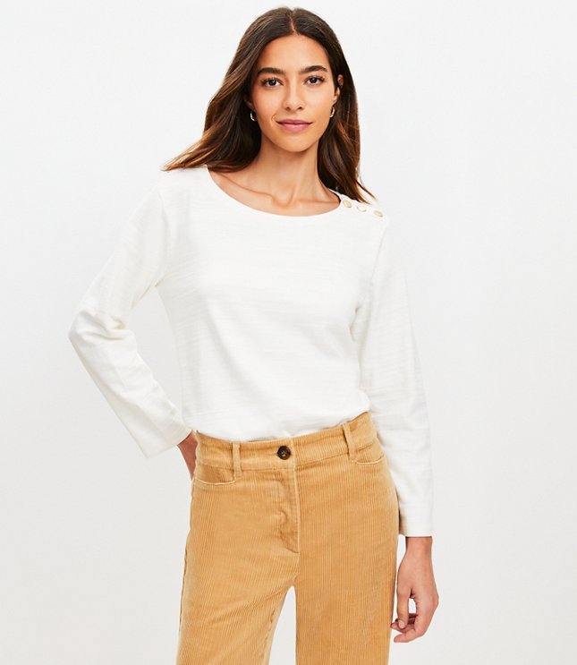 Petite Shoulder Snap Top