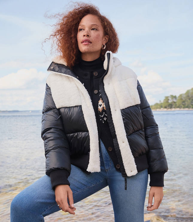 Lou & Grey Sherpa Puffer Jacket